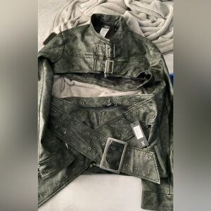 Jaded London Assassin Micro Mini Skirt jacket -small skirt 14